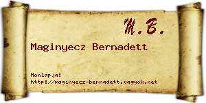 Maginyecz Bernadett névjegykártya